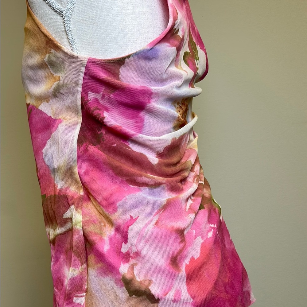 Floral Pink Sleeveless Top - Picture 4 of 6